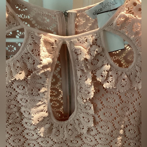 EUC Alice McCall pink lace/crotchet dress. Size 4. - Picture 5 of 5